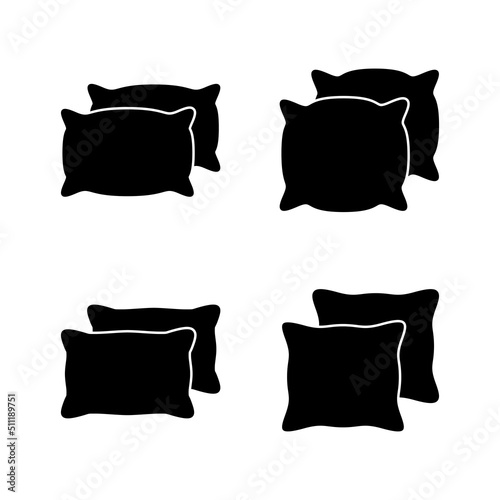 Pillow icon vector. Pillow sign and symbol. Comfortable fluffy pillow