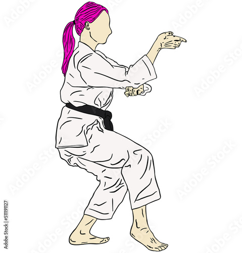 taekwondo vector icon logo illustration