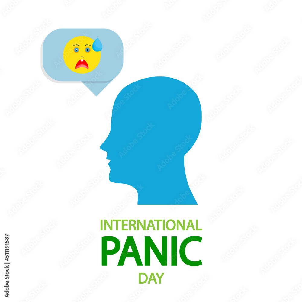 International panic day sad, vector art illustration.
