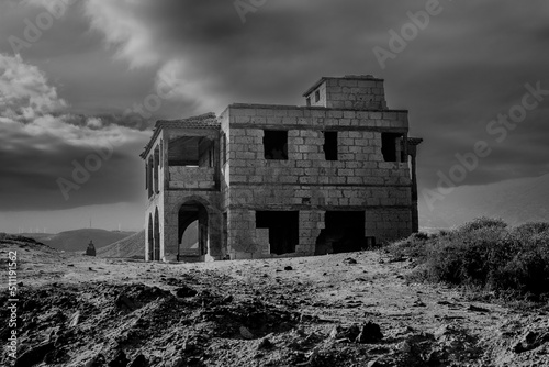 abandoned building in the desert
