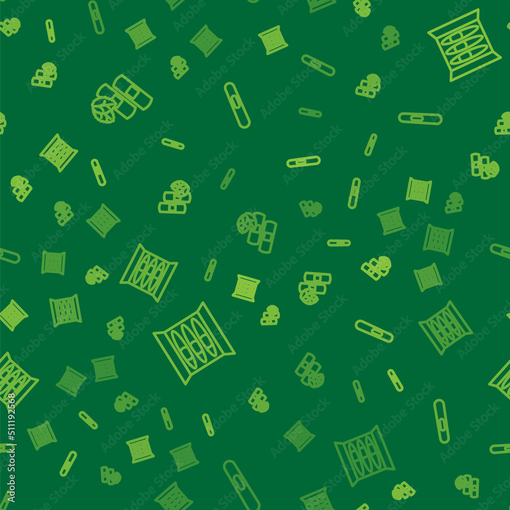 Set line Medical nicotine patches, Cigar and on seamless pattern. Vector Set line Medical nicotine patches, Cigar and on seamless pattern. Vector
