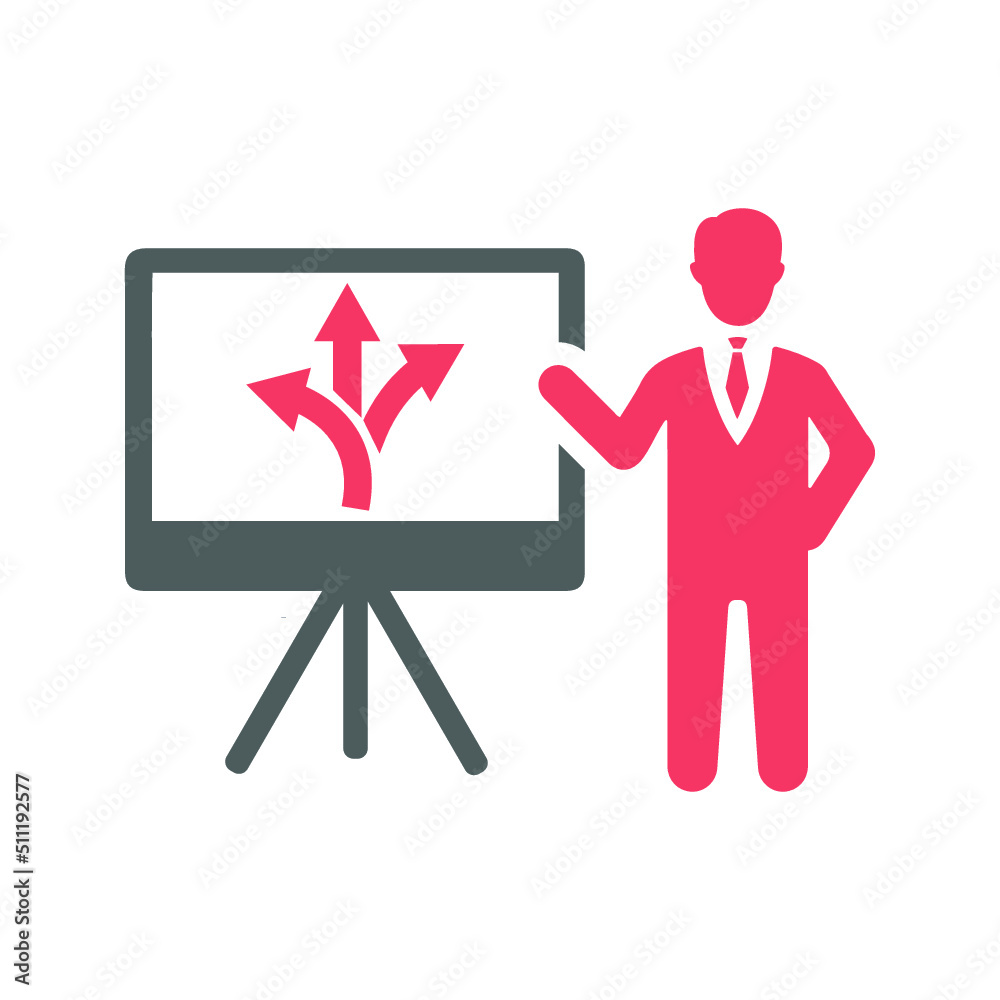 Presentation, solution, strategy icon Presentation, solution, strategy icon