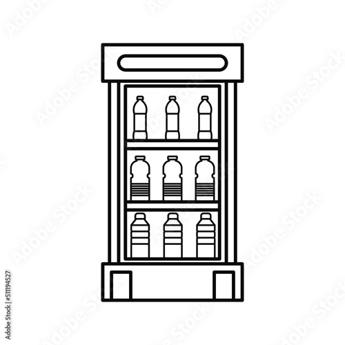 Chiller or fridge icon simple color editable