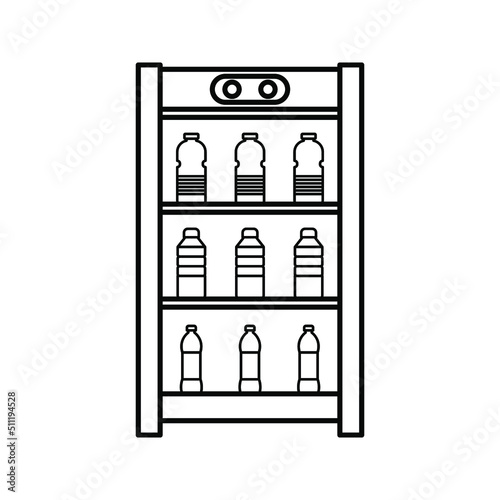 Chiller or fridge icon simple color editable