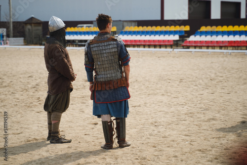 Knights Jousting. Knight Tournament. Duel between two knights