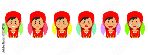 Portuguese Avatar with Various Expression