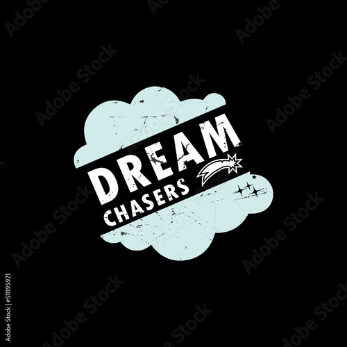 Dream typography t-shirt design printing Free Vector 