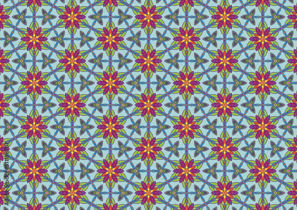 Seamless pattern with flowers. Seamless pattern with flowers.