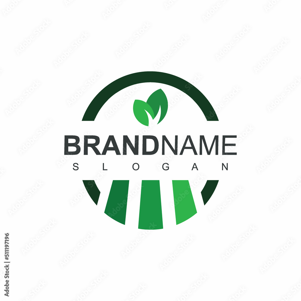 Abstract Green Farm Company Logo