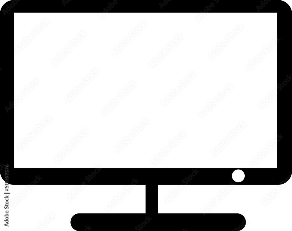Computer Monitor Icon Vector Illustration vector art on white background..eps Computer Monitor Icon Vector Illustration vector art on white background..eps