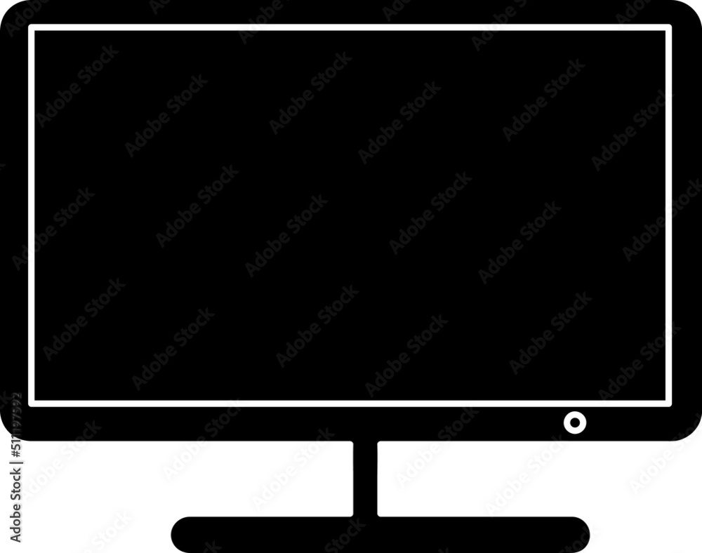 Computer Monitor Icon Vector Illustration vector art on white.eps Computer Monitor Icon Vector Illustration vector art on white.eps