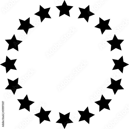 Circle Star Border Icon Vector Template Illustration Design.eps