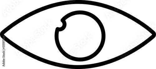 Eye icon illustration on white background..eps