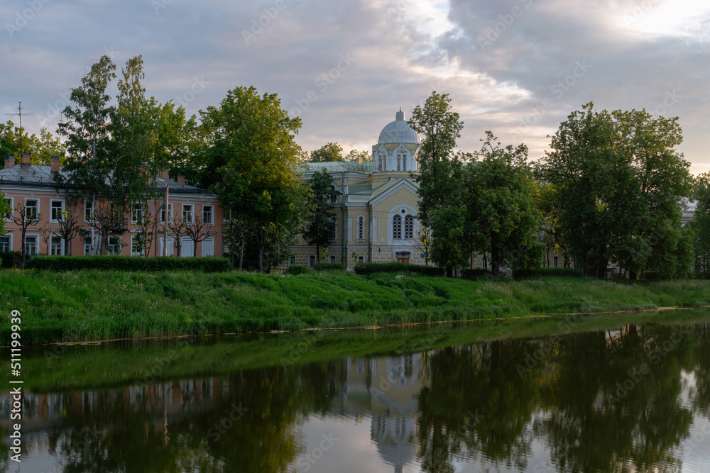 Church of the Nativity of the Blessed Virgin Mary in Tsarskoye Selo on a summer morning, Pushkin, St. Petersburg, Russia