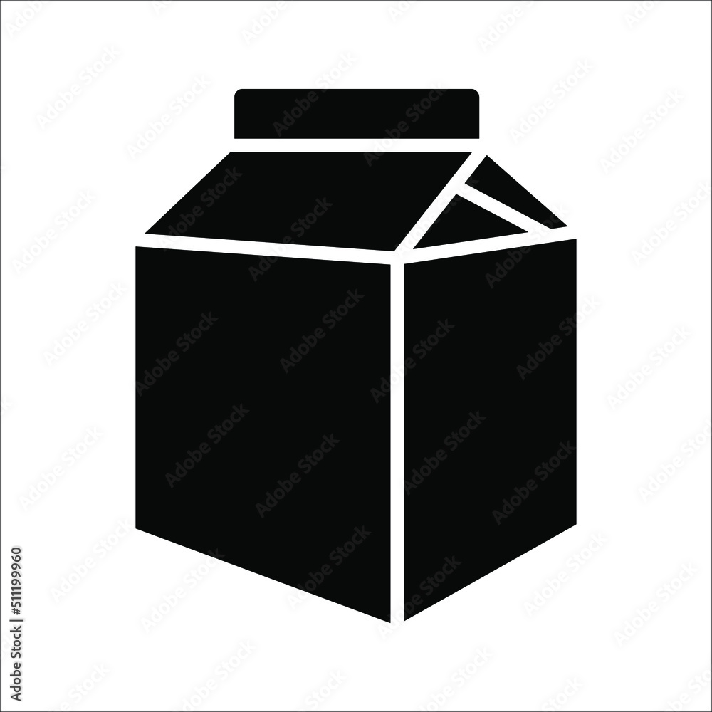 Milk box vector icon. Thin line black milk icon, vector illustration from editable drinks concept on white background. Milk box vector icon. Thin line black milk icon, vector illustration from editable drinks concept on white background.