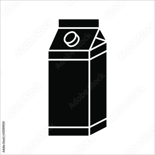 Milk box vector icon. Thin line black milk icon, vector illustration from editable drinks concept on white background.