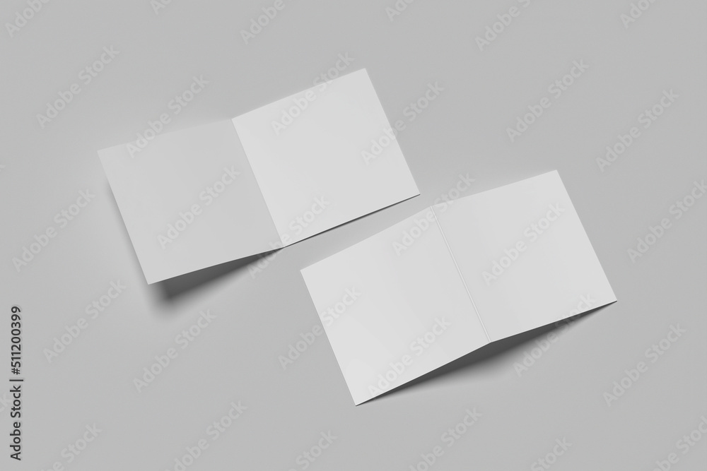 Square Bifold Brochure Mockup