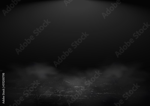 Dark backdrop with spotlights background vector illustration.