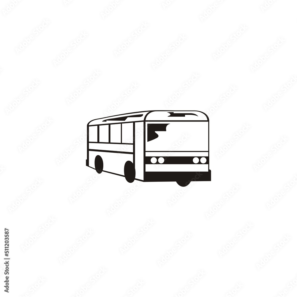 Bus vector icon. Editable strokes. Symbol in Line Art Style for Design, Presentation, Website or Apps Elements, Logo. Pixel vector graphics - Vector