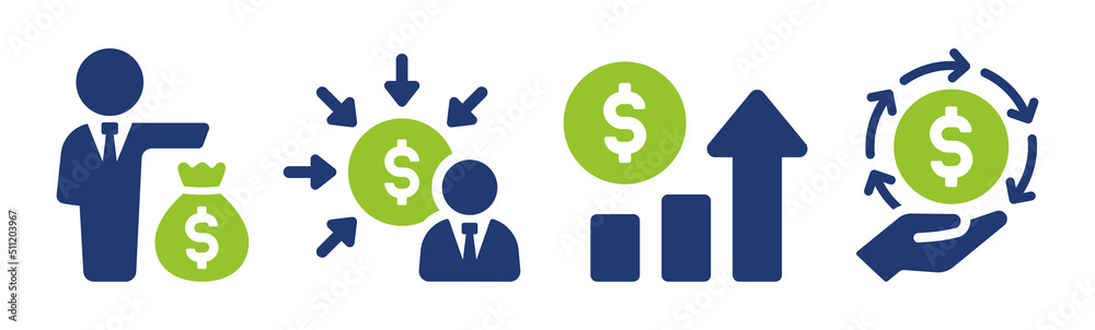 Income, earning money and salary icon isolated on white background. Income, earning money and salary icon isolated on white background.