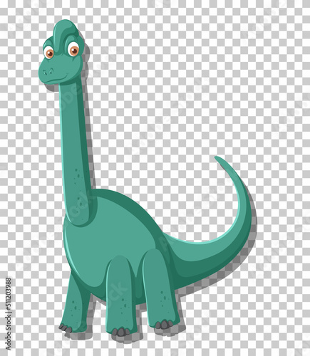 Cute diplodocus dinosaur isolated