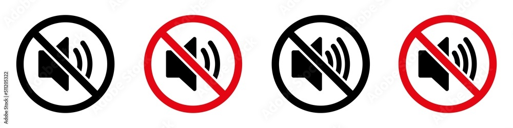 No sound icon. No speaker icon. No volume icon, vector illustration No sound icon. No speaker icon. No volume icon, vector illustration