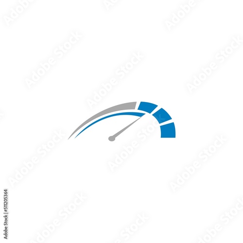 Speedometer Vector logo or minimalist image or clip art