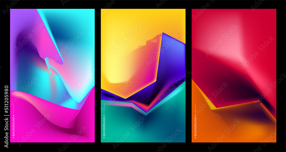 Fototapeta premium Colorful abstract fluid and geometric background. Space and Galaxy background illustration. Vector banner template.