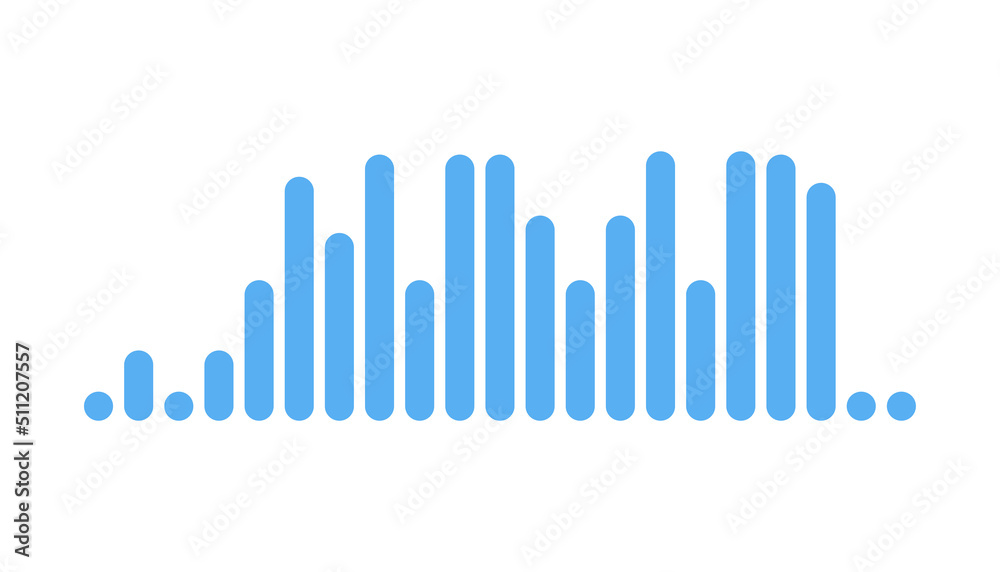 Recording of audio message template. UI element of audio record for smartphones. Vector illustration isolated in white background Recording of audio message template. UI element of audio record for smartphones. Vector illustration isolated in white background