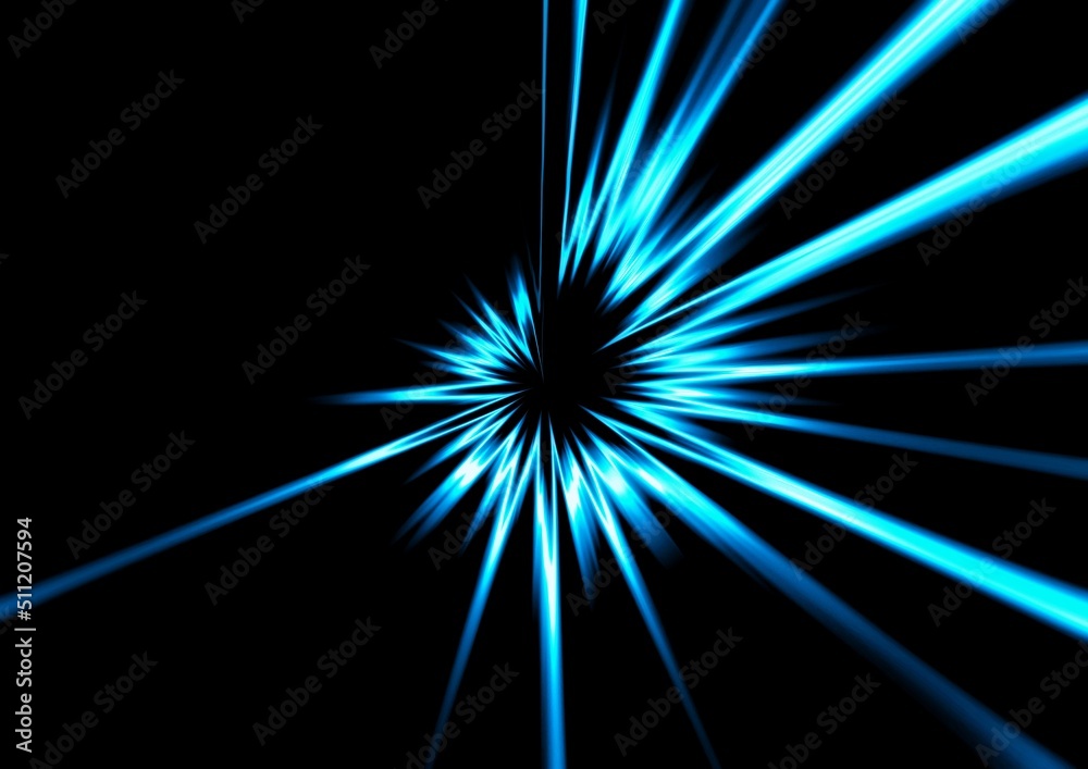 Fototapeta premium 青い光線