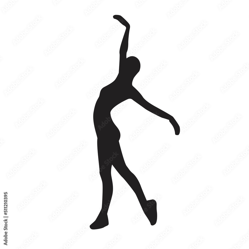 Fototapeta premium woman dancing silhouette vector design