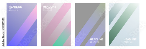 set of cover business, banners with ribbons, template creative ready to use for brochure 