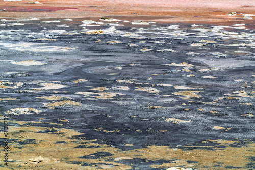 Ground pollution by oil spill