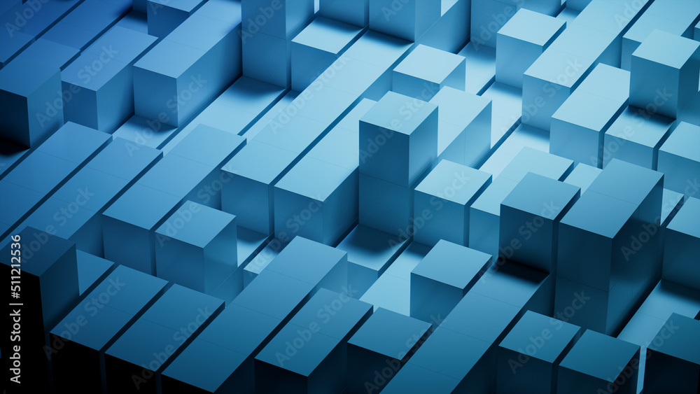 Blue, Futuristic Tech Wallpaper. 3D Render. Blue, Futuristic Tech Wallpaper. 3D Render.