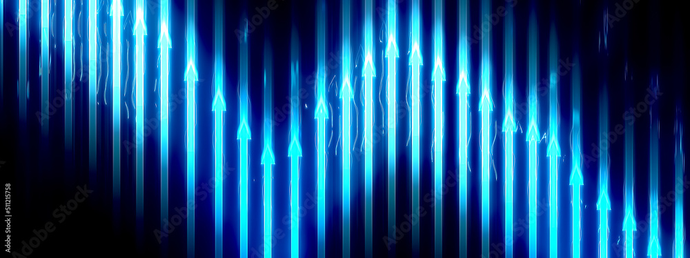 青い光の波形パターン