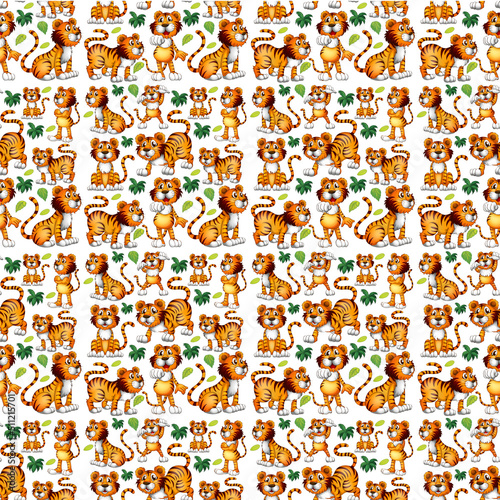 Cute animals cartoon set on white background