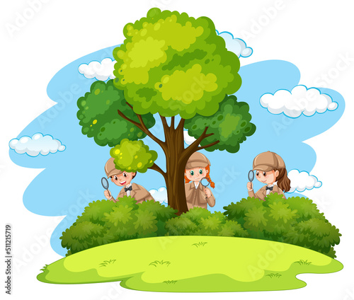 Detective wearing brown overcoat in park