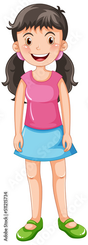 Little girl in pink shirt