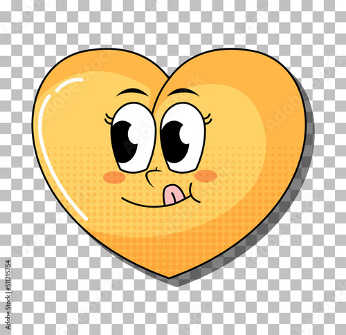 Heart with face expression