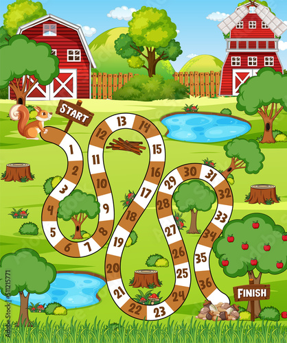 A farm boardgame template