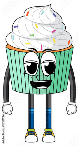 Cupcake with arms and legs