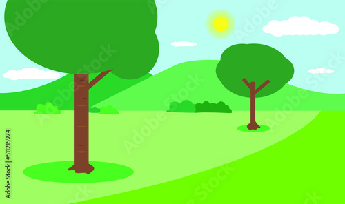 landscape with trees