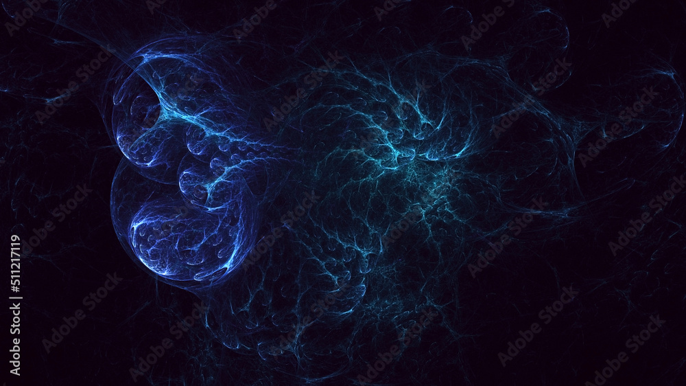 Fototapeta premium 3D rendering abstract multicolor fractal light background