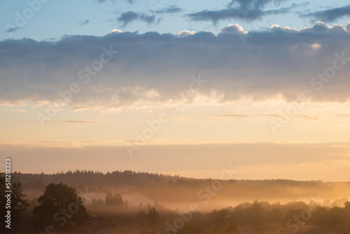 Sunset or sunrise on a field © Maksim Shebeko