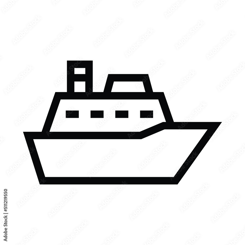 Cruise ship vector icon symbol design Cruise ship vector icon symbol design