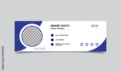 Corporate, Unique, and professional email signature template. Modern creative flat multipurpose stylish business Email signature template design.