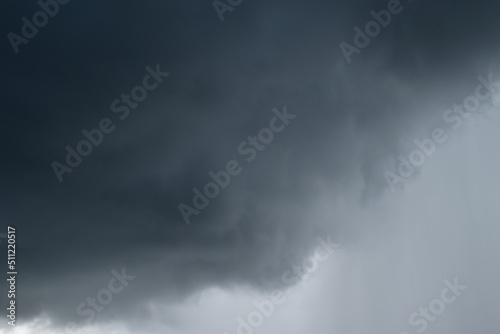 Cumulonimbus cloud formations on tropical sky , Nimbus moving , Abstract background from natural phenomenon and gray clouds hunk , Thailand