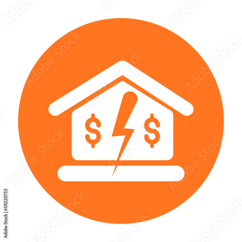 Sub-prime loans icon. Trendy flat vector Sub-prime loans icon on white background from business collection

