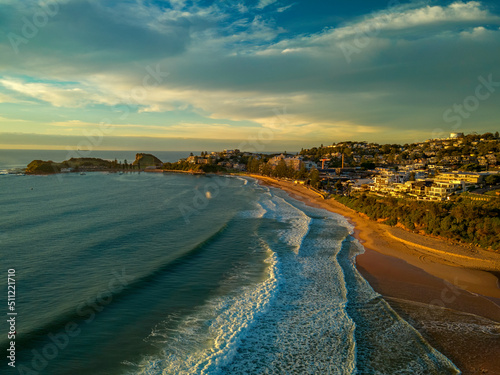 Aerial View at Golden Hour at Terrigal