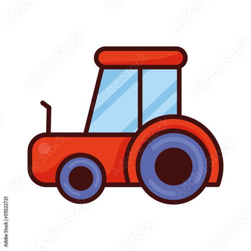 red tractor vehicle farm